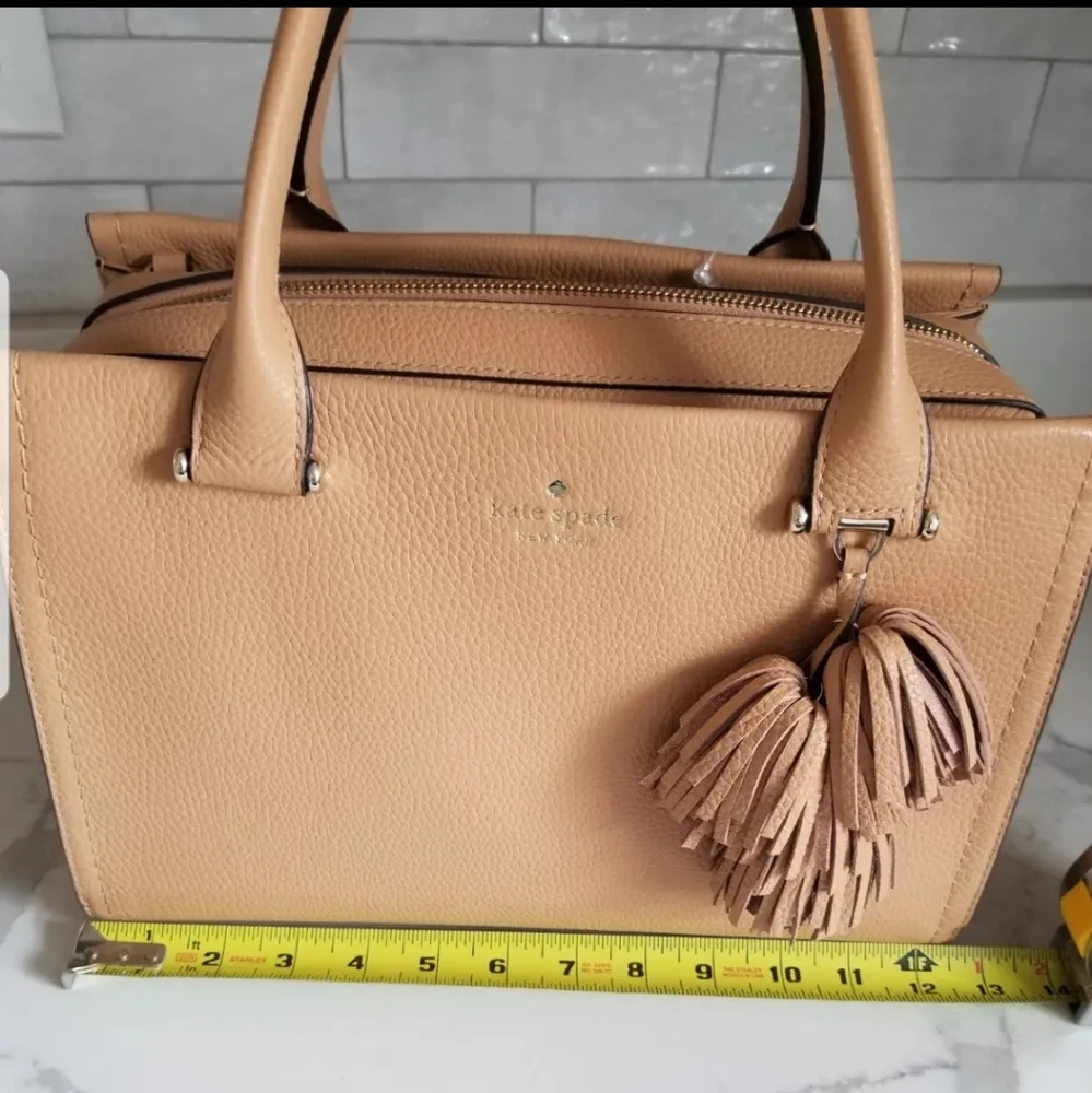 SOLD! NWT KATE SPADE ♠️ MARYAM PALMER DRIVER PEBBLED LEATHER Tiramisu/Tan - Picture 11 of 16